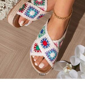 Colorful Crochet Women's Sandals